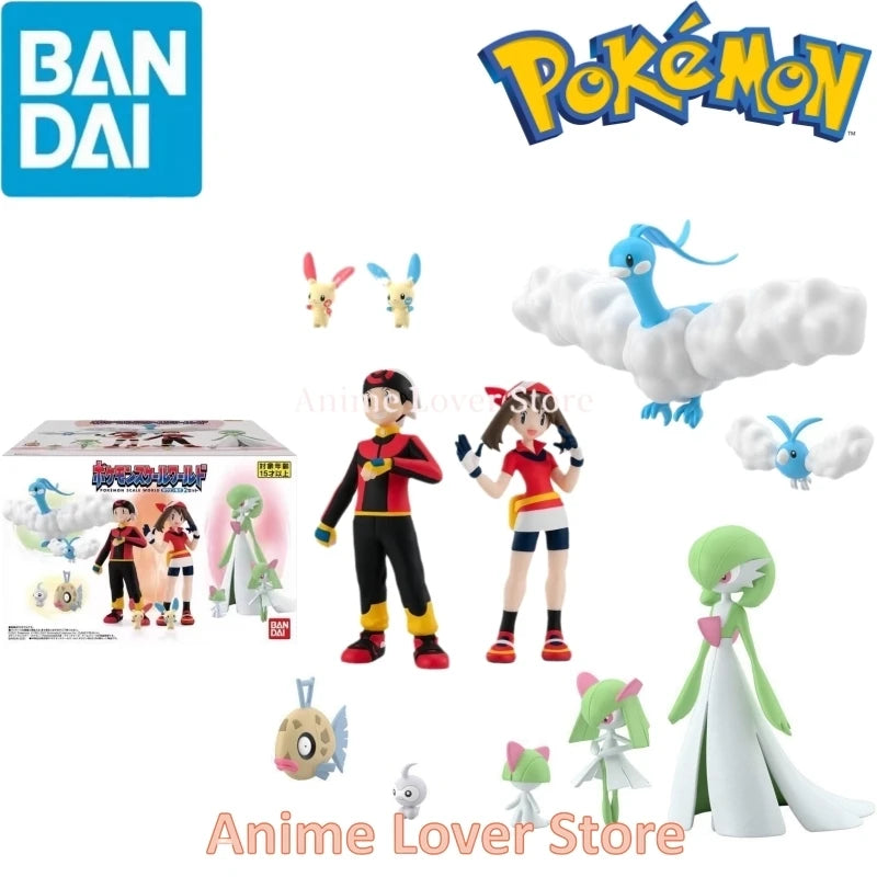 Bandai Original Scale World POKEMON Hoenn Region May Brendan Swablu Altaria Ralts Gardevoir Anime Figures Toys