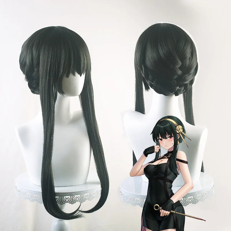 Synthetic Cosplay Wig Inspired By Spy Agent Heroine - Updo Style Fiber Wigs for Costume Party, Anime Roleplay, Halloween, Women