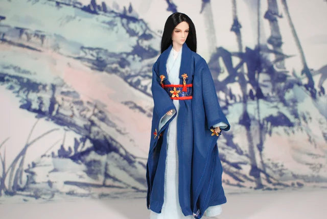 30cm Doll Chinese Ancient Costume Accessories 1/6 Male BJD Doll Figures Flexible Body Boy Doll Long Hair Boyfriend Toys Gift