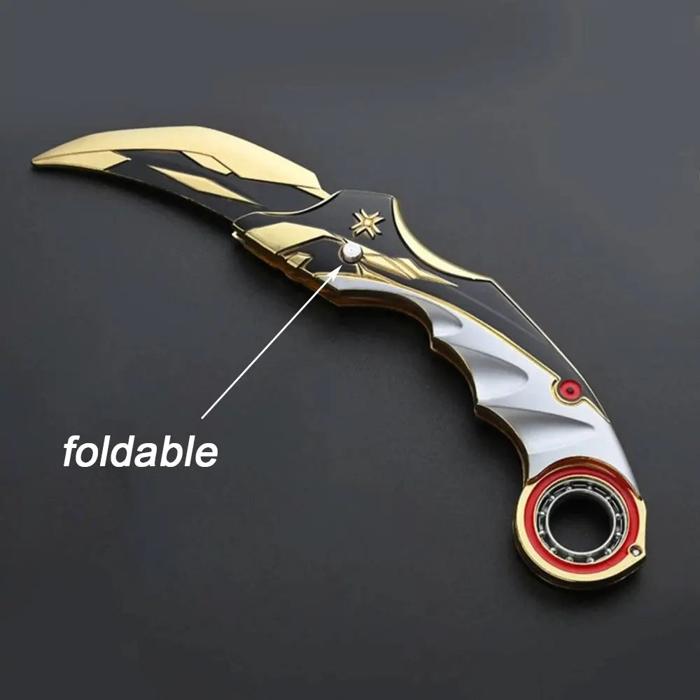 Valorant Melee Reaver 16cm Karambit Champions 2021 Claw Knife Metal Butterfly Knife Game Model Japanese Katanas Real Swords Toys