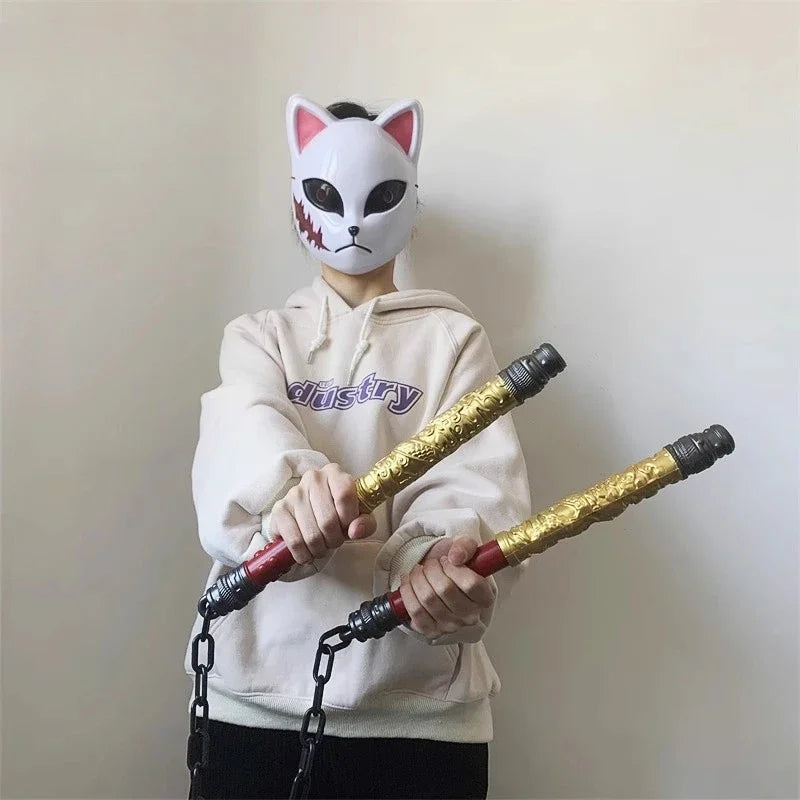 PU Rubber Dragon Nunchaku Cosplay Prop 38cm