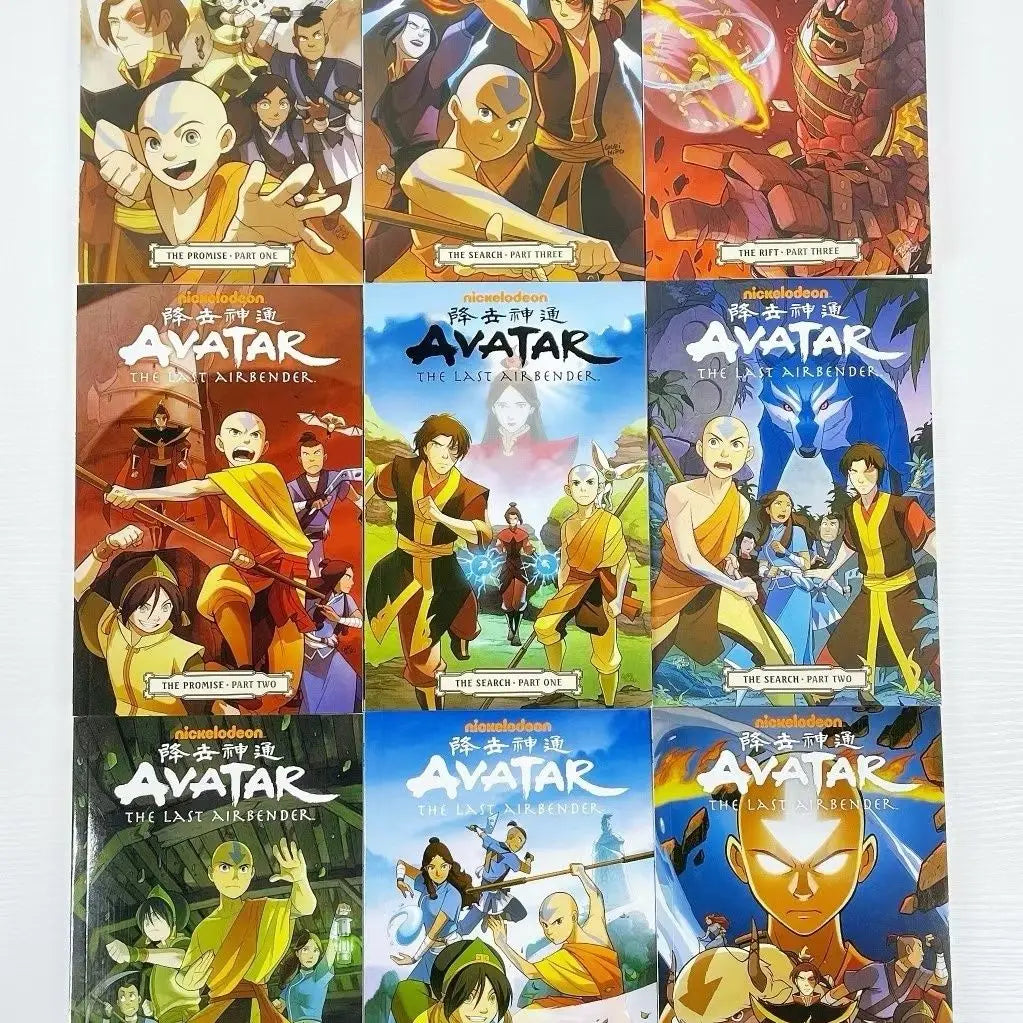 Avatar:The Last Airbender Season 1 Nine books + Season 2 Nine books English book American comics Action comedy fantasy story