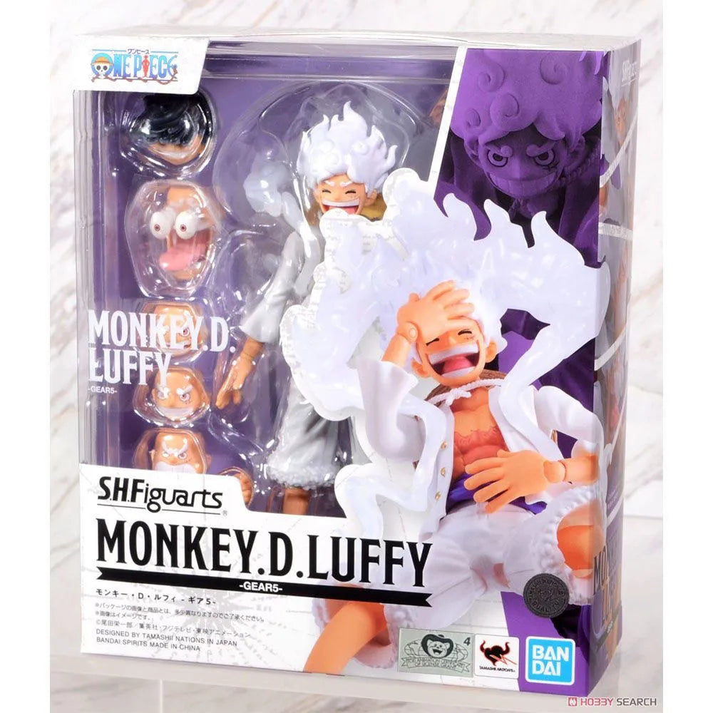 In Stock Genuine Bandai SHF One Piece Series Luffy Zoro Sanji Yonko Kaido Kid Trafalgar Law Action Figures Hand Model Collection