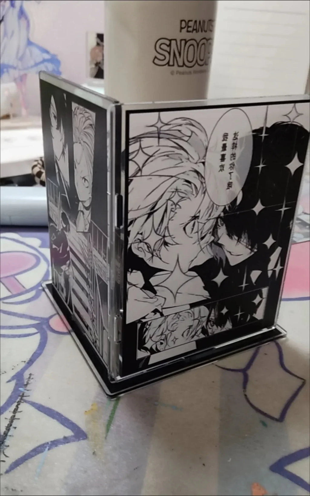 Anime Action Toy Figures Scene Combination Furnishing Articles Dazai Osamu Nakahara Chuya Acrylic Doll Collection Friend Gift