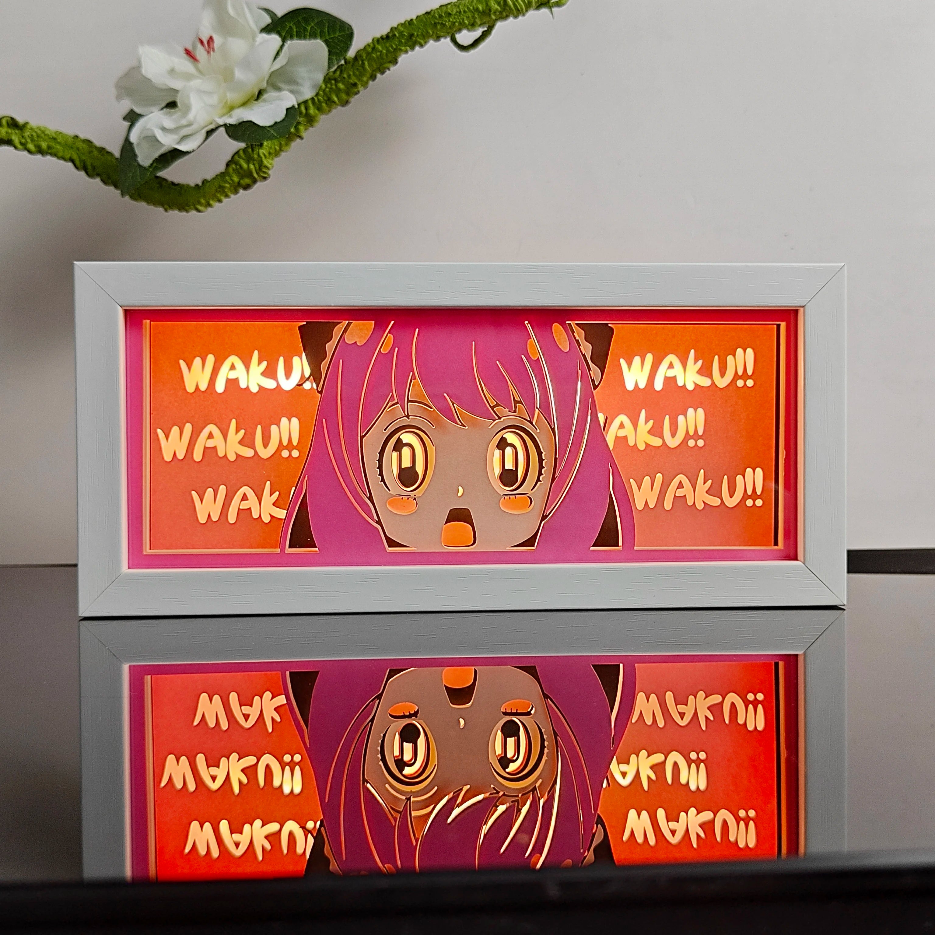 Anime Night Light Color Paper-Cut Light Remote Control Seven Color Change Party Room Cartoon Decoration Night Light