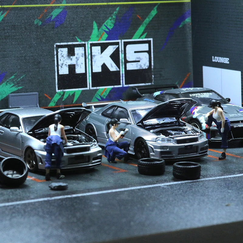 TIME MICRO MoreArt 1:64  Model Car Figures for Display&Collection Repair Women Set Scene for Display & Collection & Decoration