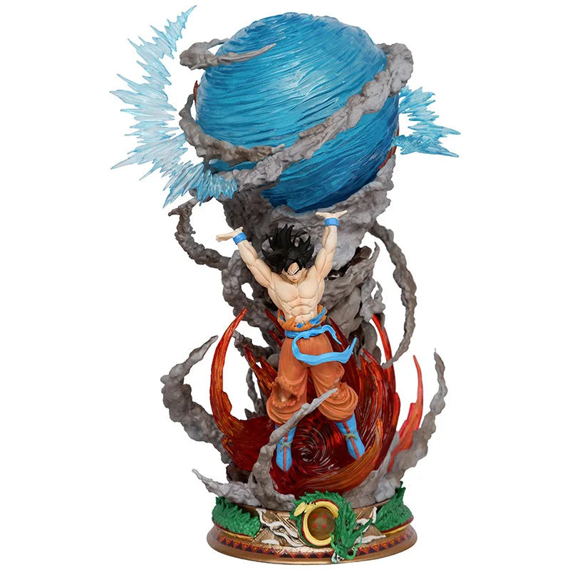 22cm Anime Dragon Ball Goku Figures Sou Goku Super Saiyan Action Figures Model New Genki Bomb Gk Figuras Collection Toys Gifts