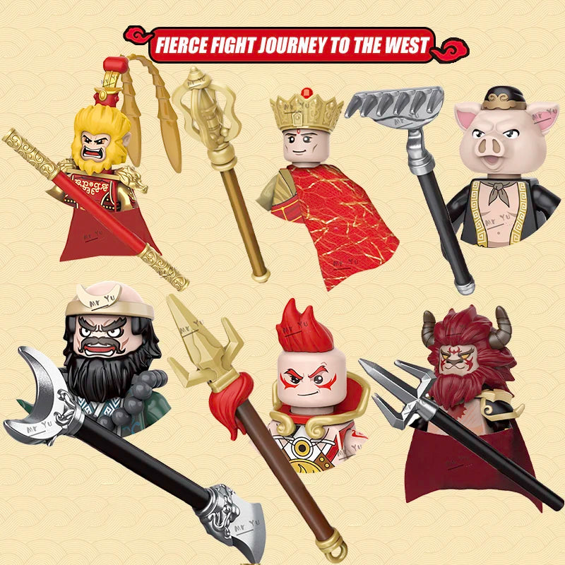 New Journey To Thewest Chinese Movie Anime DIY Mini Figures Weapons Model Building Blocks Kids Toys Gifts For Boys Girls Juguete