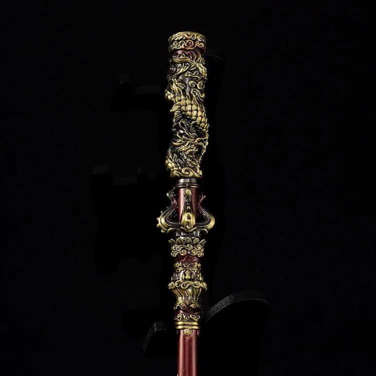 Black Myth Wukong Katana Sword Golden Hoop Stick Real Steel Sword Iron Real Size Weapon Cosplay Prop Decoration Craft Anime Gift