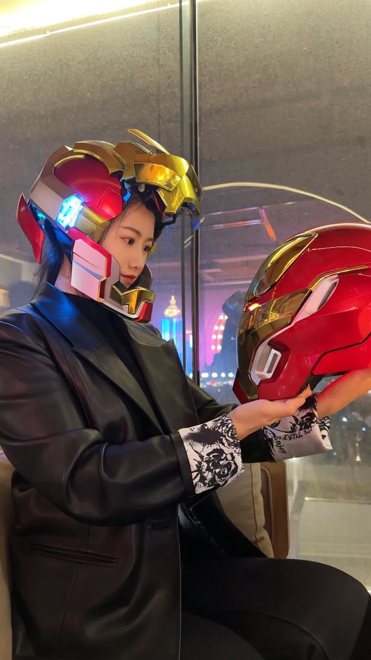 1:1 Iron Man Mk50 Mk17helmet Wearable Voice-Activated Deformation Helmet Around Marvel Animation Derivatives Model Toy Gift
