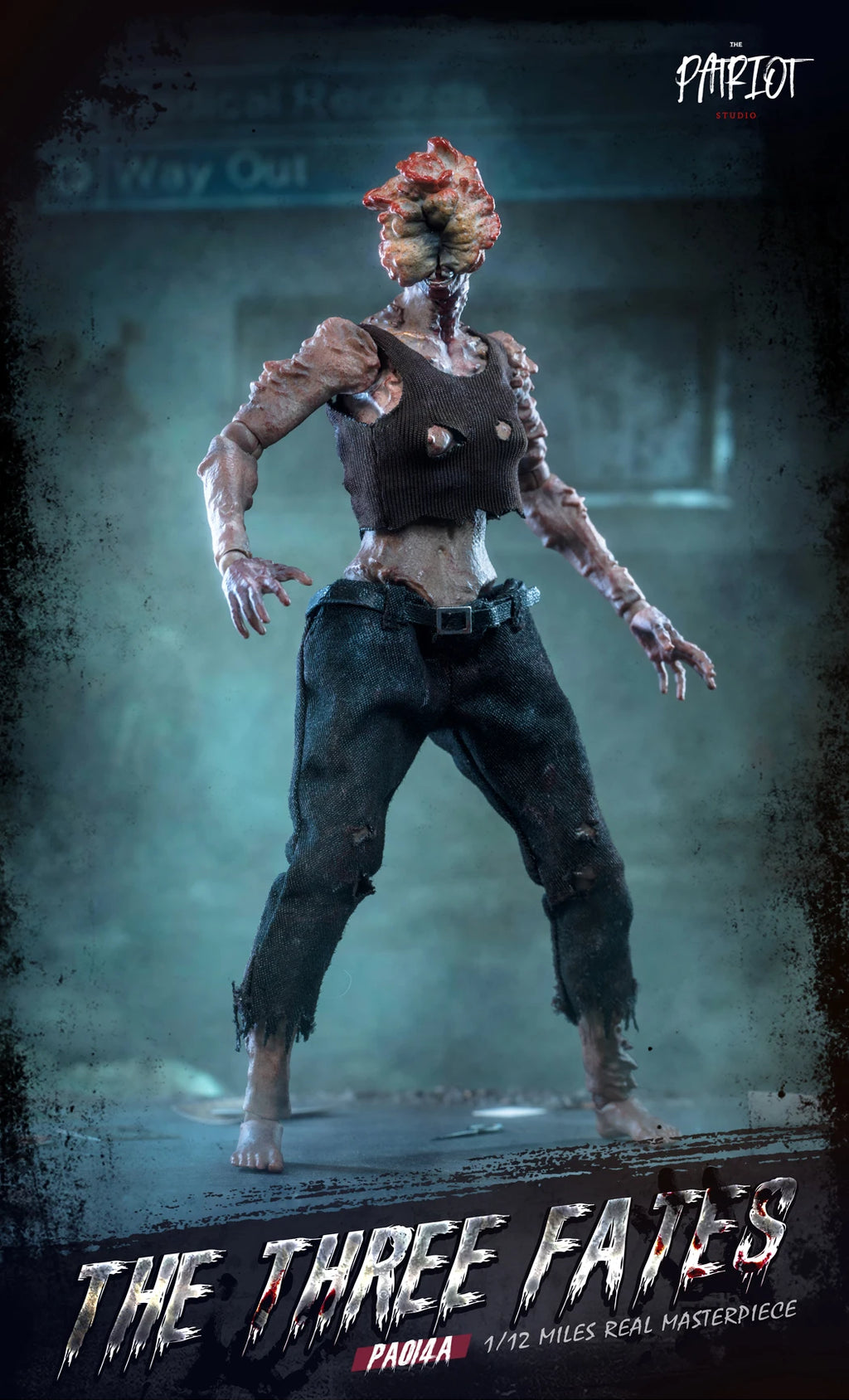 In Stock Patriot Studio The Last of Us Clicker The Three Fates Zombie 1/12 Cloth Gown Action Figures Toy Gift Collection