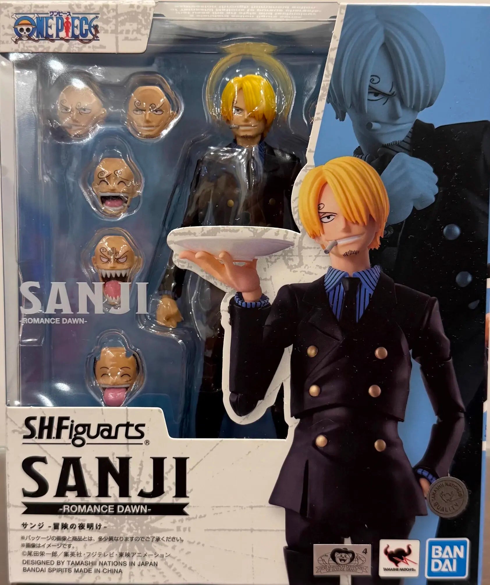 In Stock Genuine Bandai SHF One Piece Series Luffy Zoro Sanji Yonko Kaido Kid Trafalgar Law Action Figures Hand Model Collection