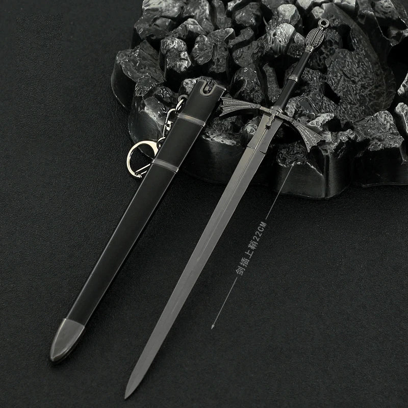 22cm Metal Sword Game of GOT Thrones American TV Series Merchandise 1:6 Medieval Weapon Model Home Ornament Equipment Collection