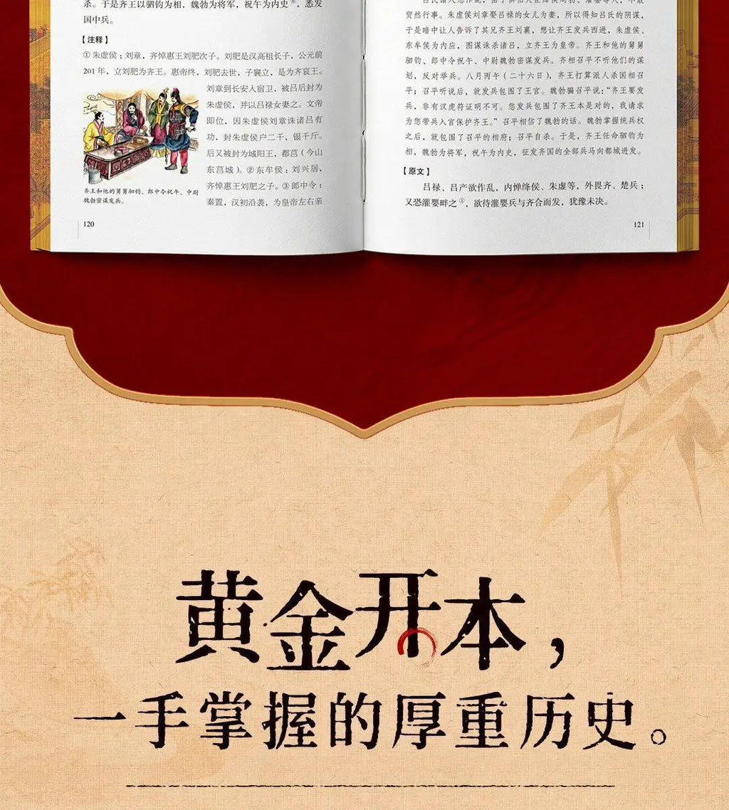 4 Books Chinese Classics Book of Traditional Learning Zi Zhi Tong Jian, Si Ku Quan Shu,shan Hai Jing Color Edge-Painted Edition