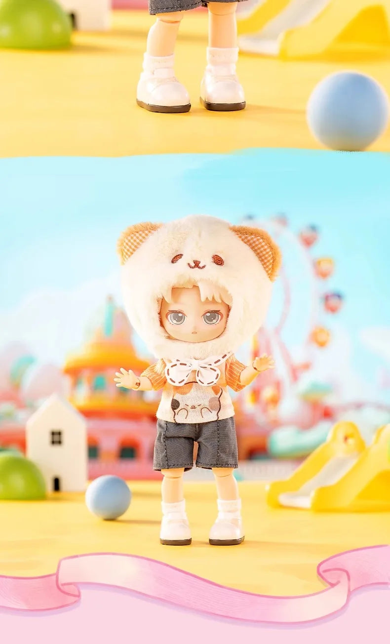 In stock PEETSOON Garden Party Series Ob11 1/12 Bjd 16cm  Cute Action Figure Toys Kawaii Anime Figures  Dolls Toy Gift