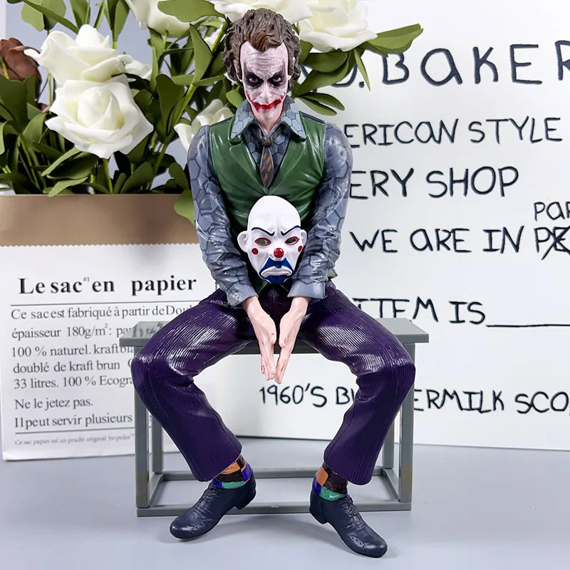 Roof Decoration Joker Heath Ledger Sitting Posture Figures Car Doll Tail And Roof Pendant Model Statue Collectable Toys