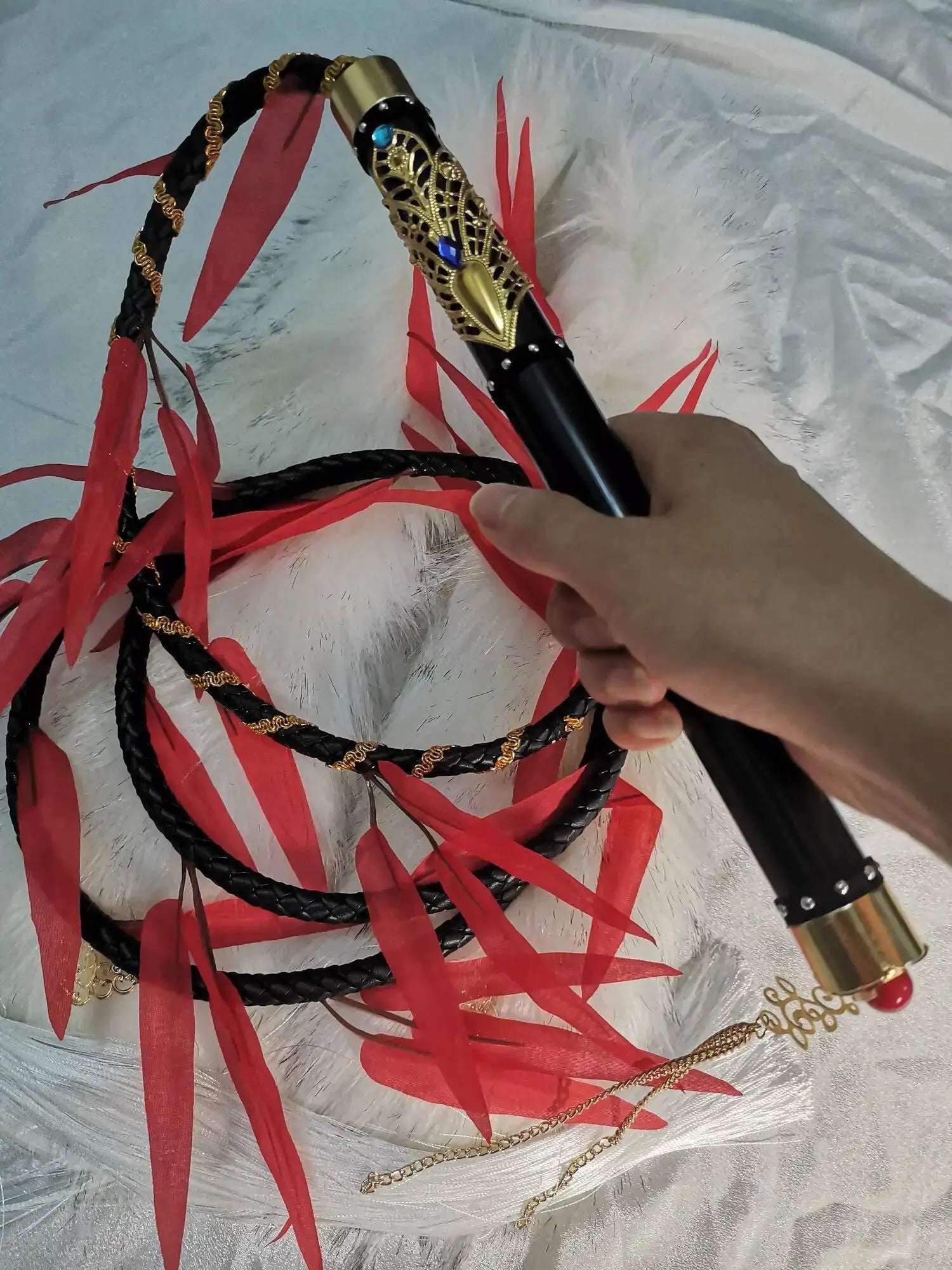 New Mo Ran Cosplay Ghost Props Chinese Novel Erha and His White Cat Shizun Whip Chu Wanning Tian Wen Costume Accessory