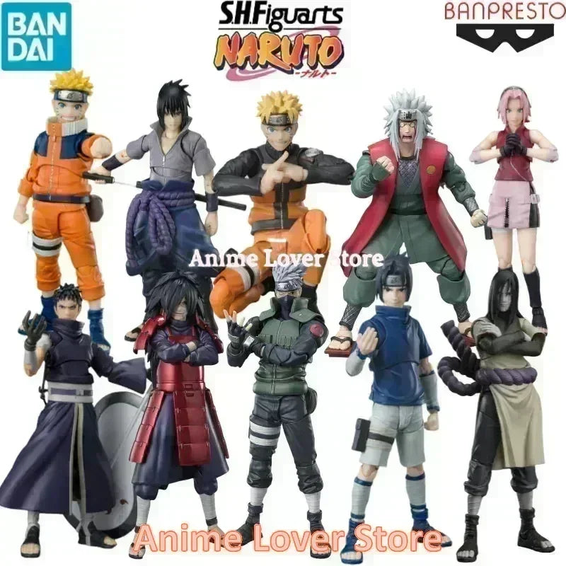 Bandai SHF Naruto Uzumaki Naruto Uchiha Sasuke Madara Haruno Sakura Hatake Kakashi Jiraiya Orochimaru Anime Figures
