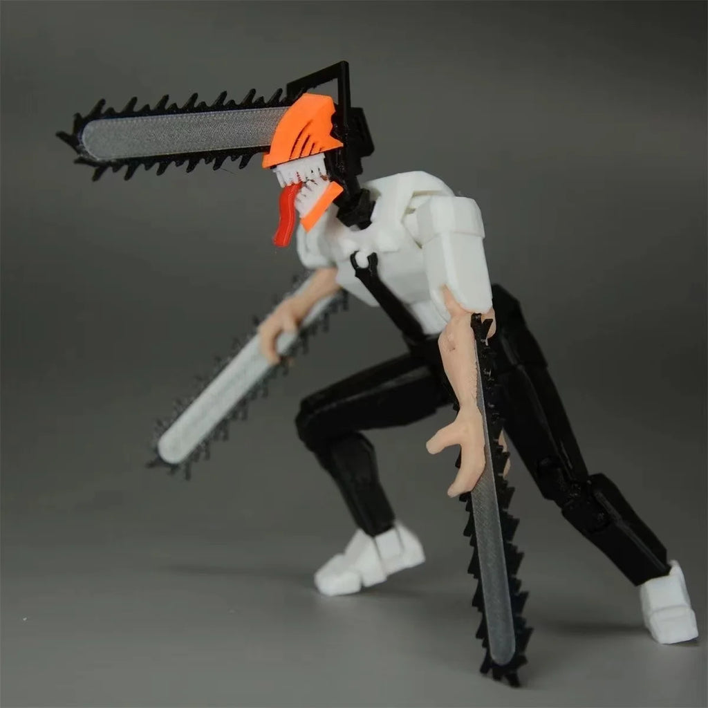 3D Printed Chainsaw Man Anime Multi-Jointed Shapeshift Character Toys Action Figures Mannequin Model Soldiers Ornaments Gifts