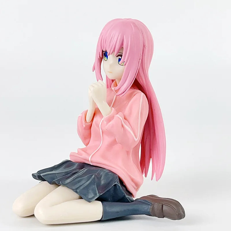 8cm Bocchi the Rock Hitori Gotoh Anime Figure Kawaii Sitting Melancholy Girl Action Figures PVC Adult Collection Model Doll Toys