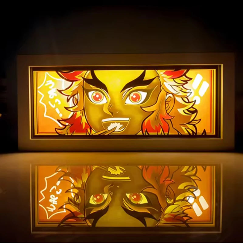 Demon Slayer Kimetsu no Yaiba 3D Light Box Led Anime Kamado Tanjirou light Cartoon colorful light box room bedroom night light