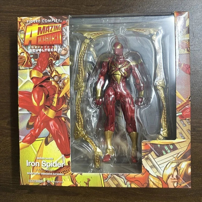 Amazing Yamaguchi Flash Spider-man Action Figure PVC Movable Collectible Toys Revoltech Black Panther Flashpoint Figures Model