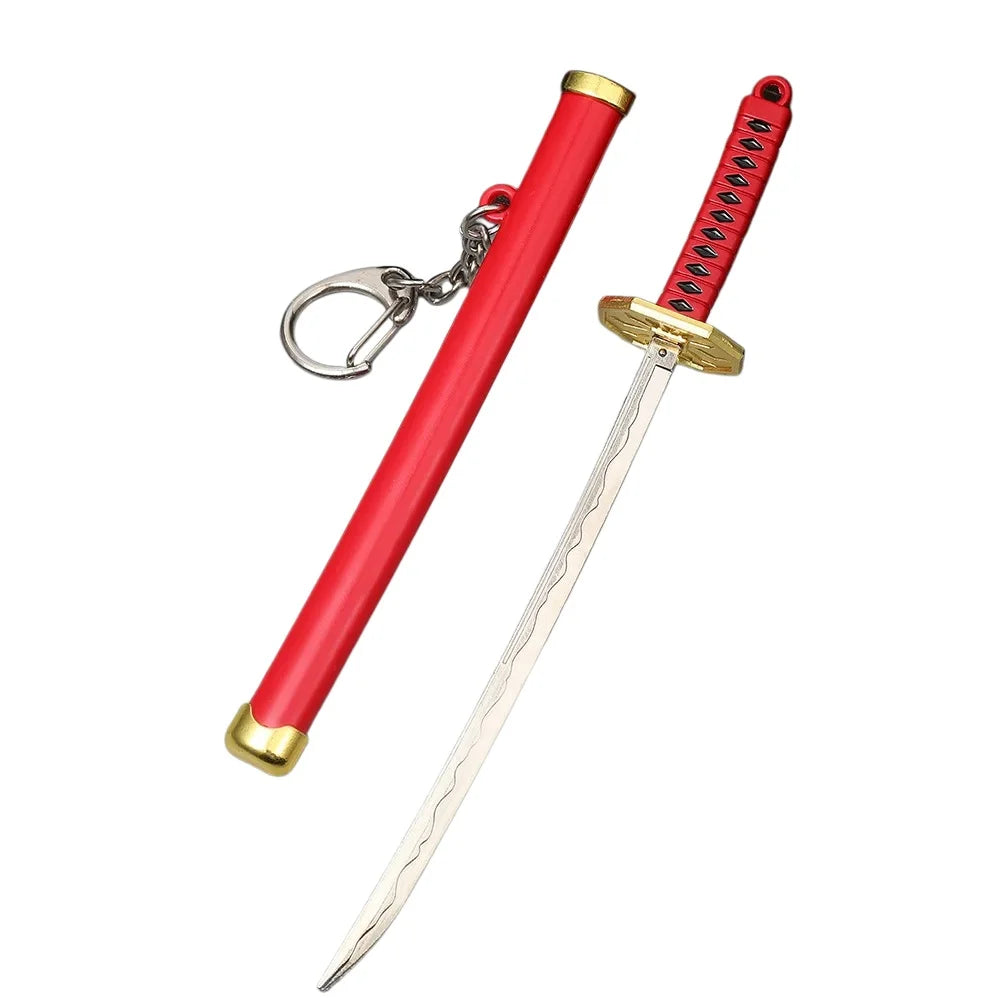 6inch Metal Roronoa Zoro Katana Fake Sword Steel Anime Zoro Ninja Knife Real Japanese Katana Original Samurai Sabre Toy Gift