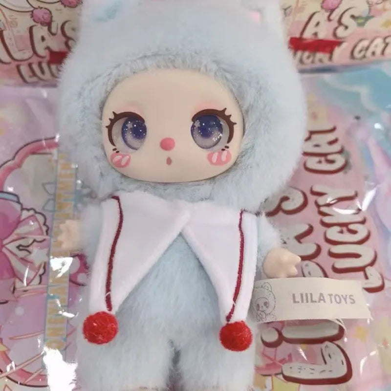 Genuine Liila'S Lucky Cat V3 Serise Blind Box Cute Vinyl Plush Pendant Doll Trendy Toys Lovely Mystery Box Figure Doll Gift