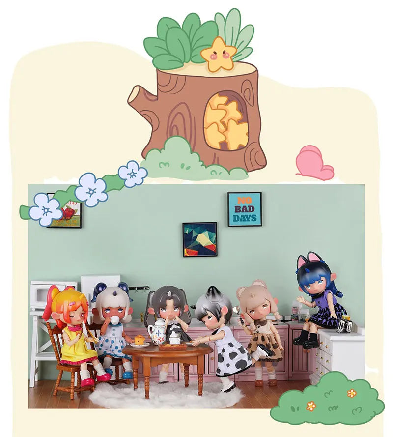Penny Box Obtisu11 Dolls Blind Box Cute Elf Unicorn Bjd Joint Figures Mystery Box Anime Model Kawaii Surprise Toy for Kid Girl