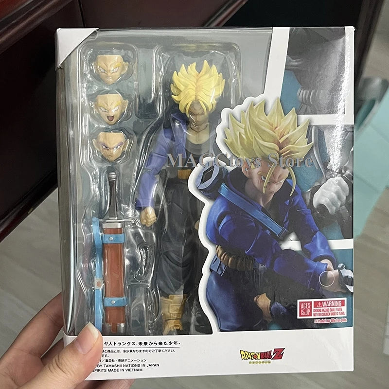 Dragon Ball Trunks Anime Figures SHF Saiyan Saiyan Trunks Boy From Future Collection Model Action Figure Toy Birthday Gift Decor