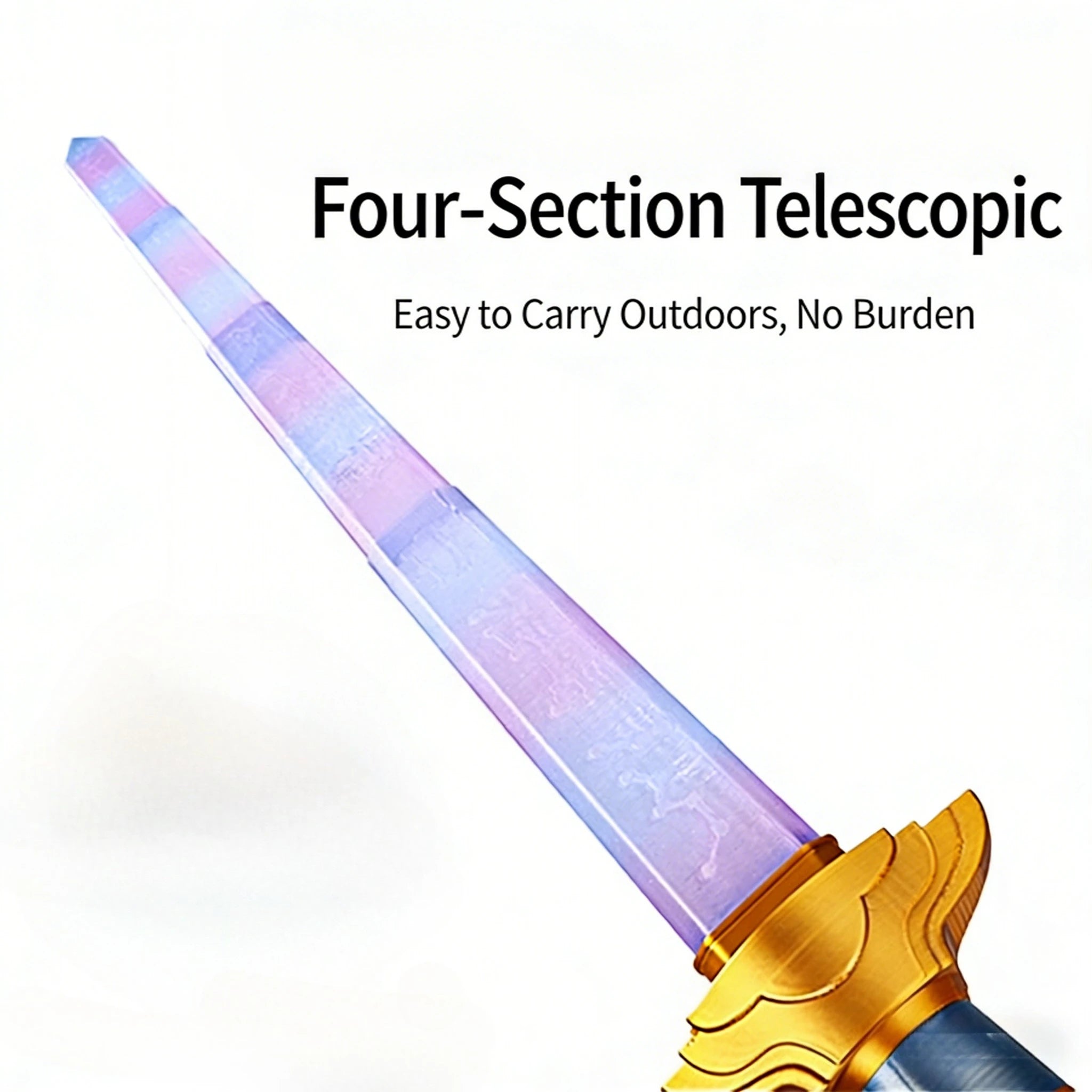 Purple Rumi Demon Hunter Sword Telescopic Cosplay Prop With Symbol Plastic Long Sword Fantasy Accessory Gift
