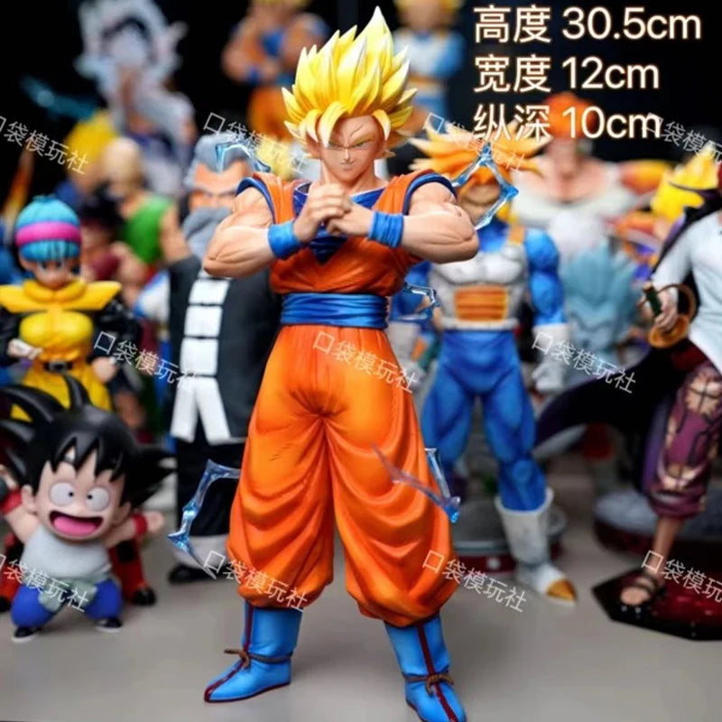 Anime Dragon Ball Ssj2 Goku Figure Son Goku Super Saiyan Action Figures 30.5cm Pvc Statue Collection Model Toys Gifts