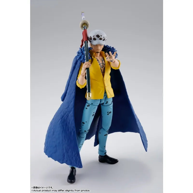 In Stock Genuine Bandai SHF One Piece Series Luffy Zoro Sanji Yonko Kaido Kid Trafalgar Law Action Figures Hand Model Collection