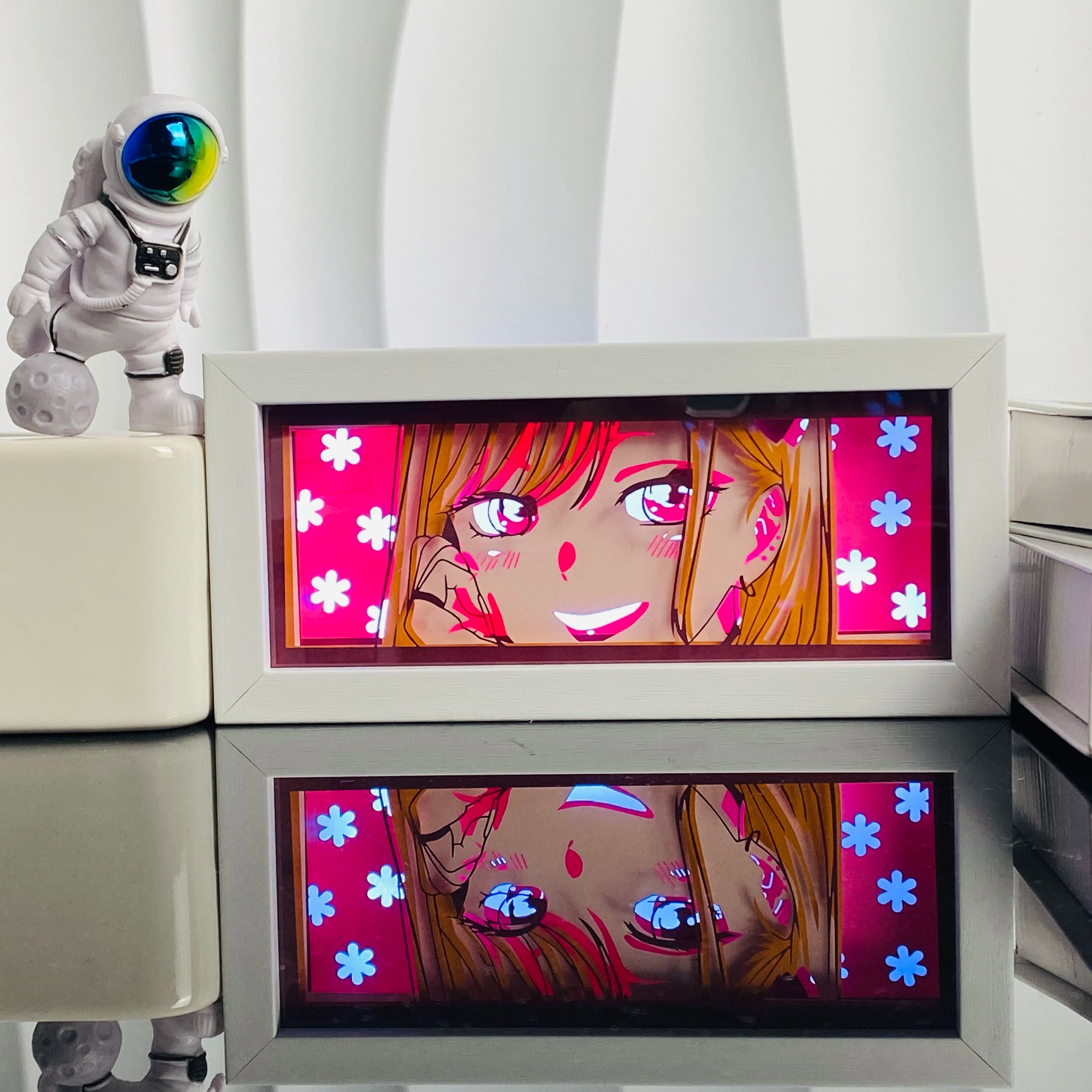 Anime Led Light Lamp For Room Decor Paper Cut Shadow Box Birthday Bedside Remote control Nightlight Manga Light Box Friend Gifts