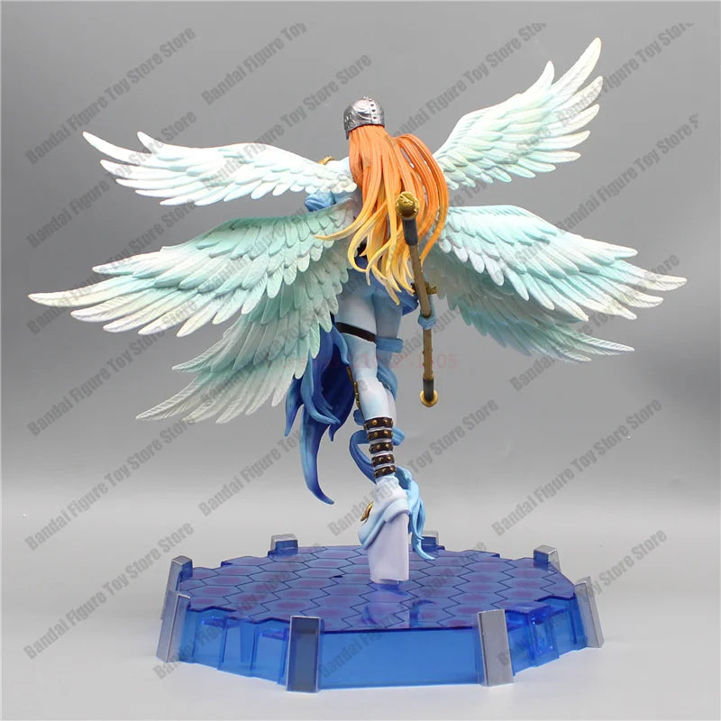 28cm Anime Digimon Adventure Figures Angewomon Angemon LED Action Figurines PVC Statue Model Collection Doll Toys Children Gift