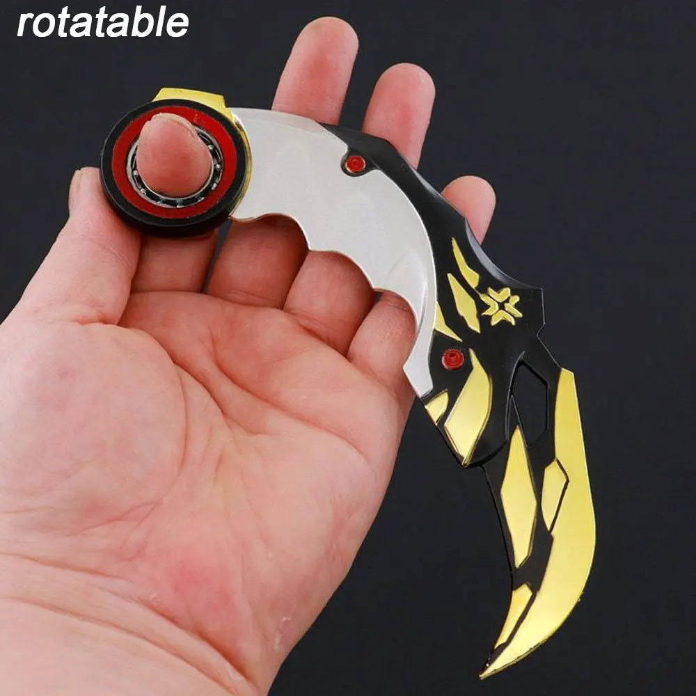 Valorant Melee Reaver 16cm Karambit Champions 2021 Claw Knife Metal Butterfly Knife Game Model Japanese Katanas Real Swords Toys