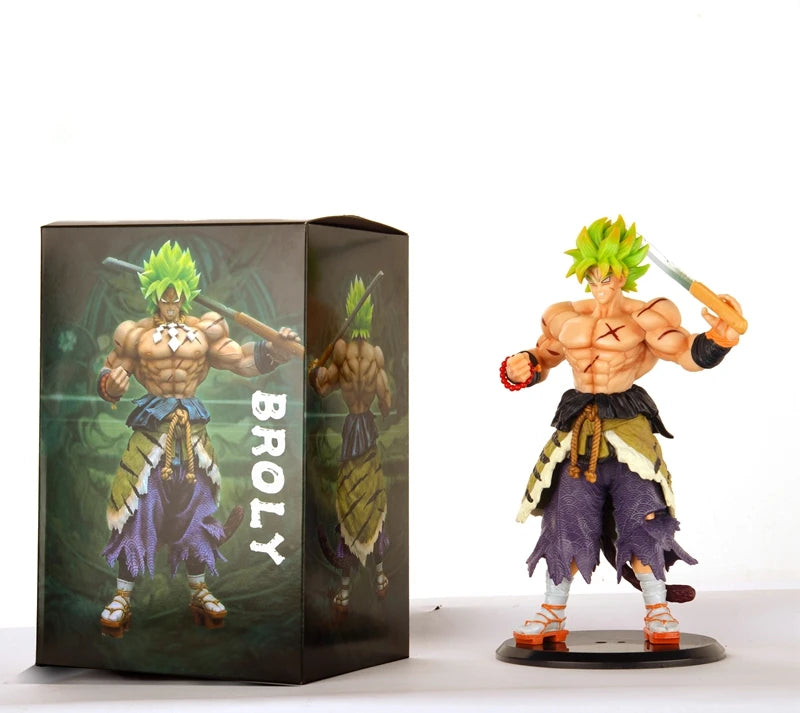 21cm Anime Dragon Ball Z Figure Samurai Son Goku Broly Super Saiyan Action Figures PVC Collection Model Doll Ornaments Toys Gift
