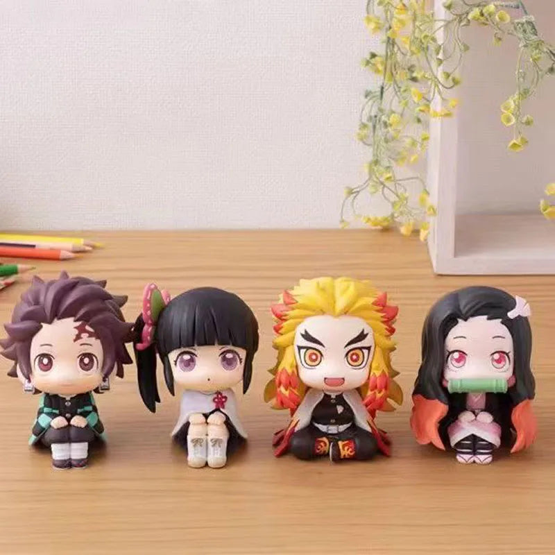 Anime Demon Slayer Doll Toy 6cm Nezuko Tanjirou Zenitsu Inosuke Kyoujurou Kanawo Action Figures Model Toy Kid Xmas Birthday Gift