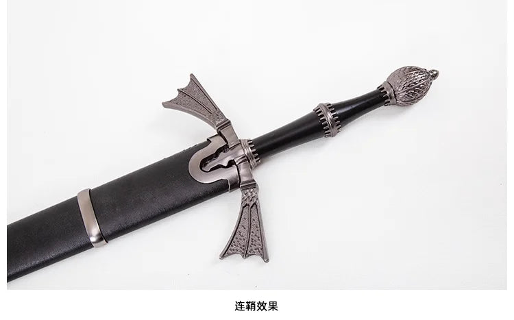 dark sister sword of the Dragon race, Damon Aegon,stainless steel real sword,cosplay one-handed sword, role-playing assassin
