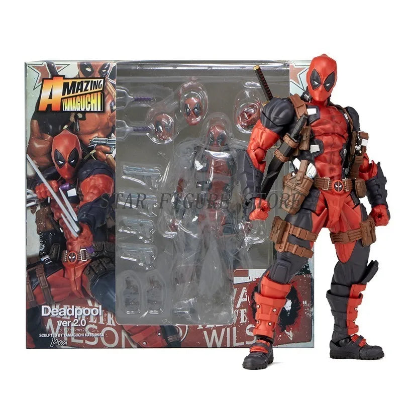 Amazing Yamaguchi Flash Spider-man Action Figure PVC Movable Collectible Toys Revoltech Black Panther Flashpoint Figures Model