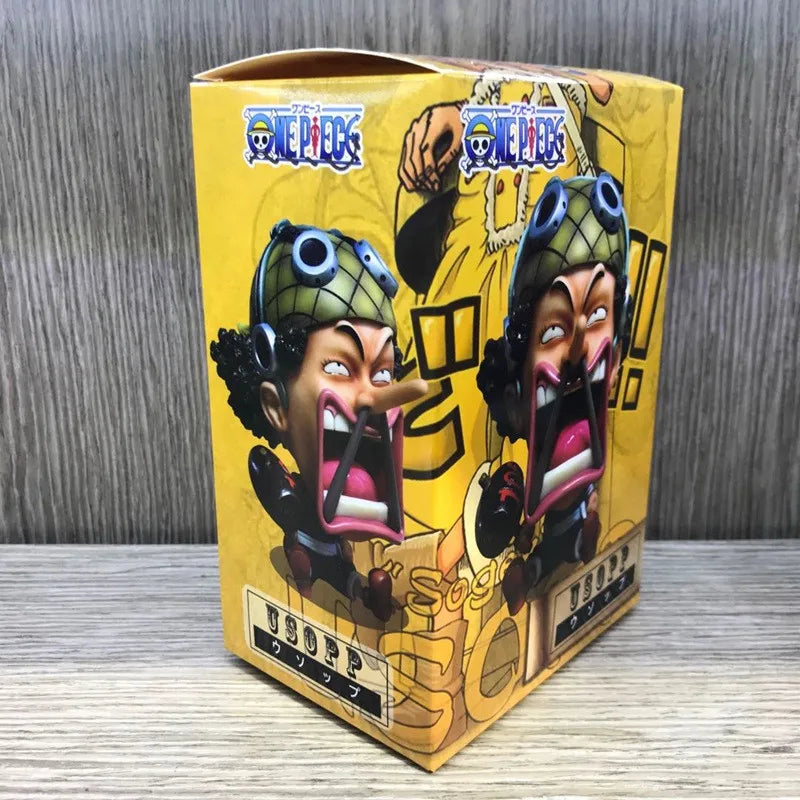 FigureCrazy One Piece FRANKY Q Laughing Out Sitting Cute Ver. PVC Action Figures OP Luffy Zoro Nami Brook Chopper Usopp 10cm