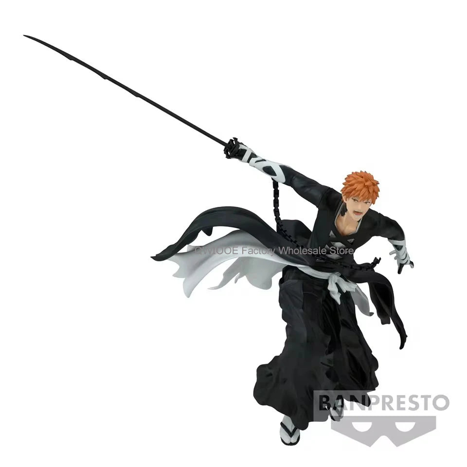 Original Genuine Banpresto Bleach 12cm Kurosaki Ichigo PVC Action Figures Collection Model Toys For Children Christmas Birthday