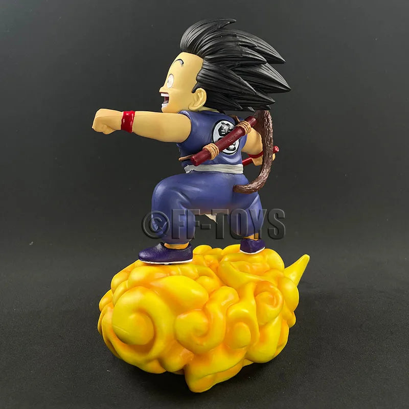 Dragon Ball Z Figure Son Goku With Cloud Anime Figures Super Saiyan Son Goku Gk Statue 14cm Pvc Collection Model Toy Gifts