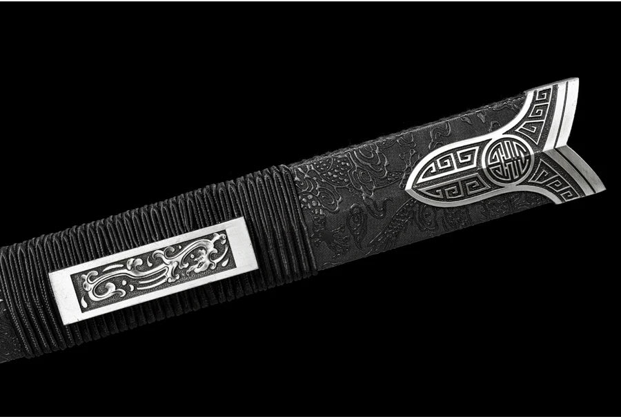 Chinese Kongfu Han Sword T10 Carbon Steel Blade Real Handmade Full Tang Sharp Ready Battle Metal Handle Ice Soul Warrior Katanas
