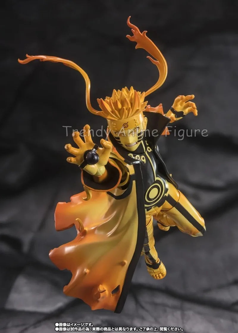 Anime Naruto Figures Shf Uzumaki Naruto Kurama Link Mode Courageous Strength That Binds Action Figure Movable Model Toys Gifts