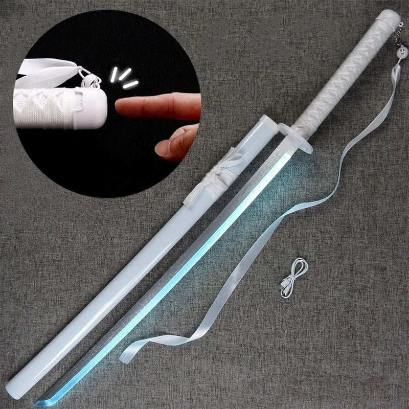 104cm Bleach Kuchiki Rukia Katana Sword Anime Ichigo Cosplay Prop Wooden Ninja Knife Real Size Japanese Katana Samurai Sabre Toy