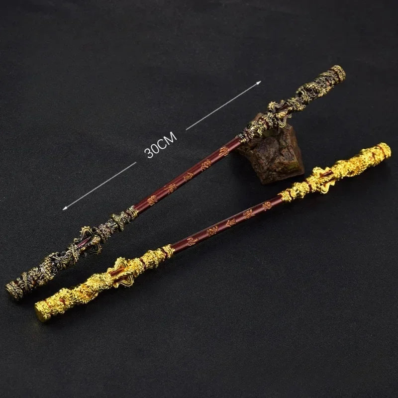 Black Myth Wukong Katana Sword Golden Hoop Stick Real Steel Sword Iron Real Size Weapon Cosplay Prop Decoration Craft Anime Gift