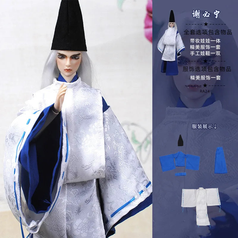 30cm Doll Chinese Ancient Costume Accessories 1/6 Male BJD Doll Figures Flexible Body Boy Doll Long Hair Boyfriend Toys Gift