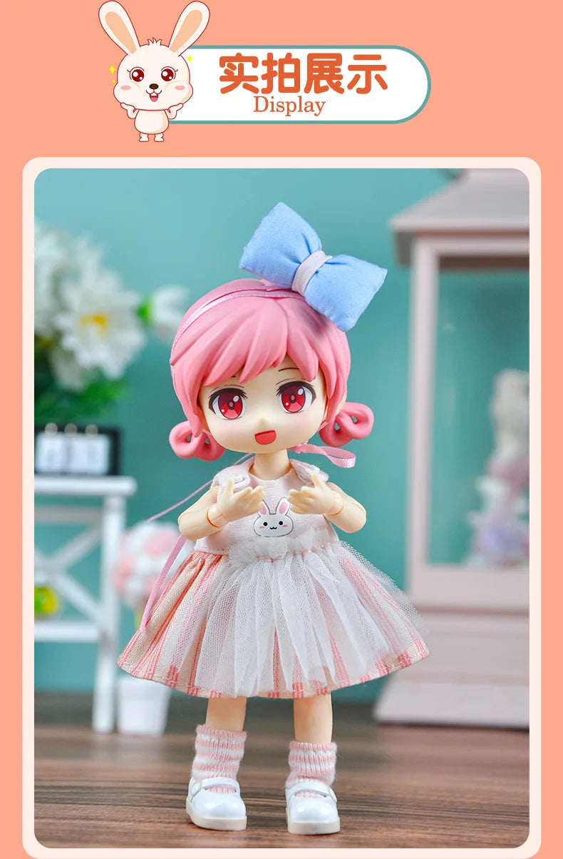Ymy Doll Ob11 Movable Joint Girl Boy Doll Gsc Face 1/12Bjd Figures Anime Model Surprise Dolls With Doll Head, Body, Clothes