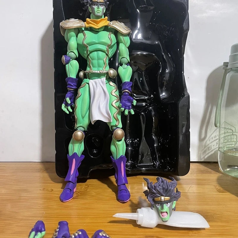 Anime JoJo's Bizarre Adventure Figures Star Platinum Kujo Jotaro Action Figure Collection Jonathan Joestar Dio Brando Model Toys